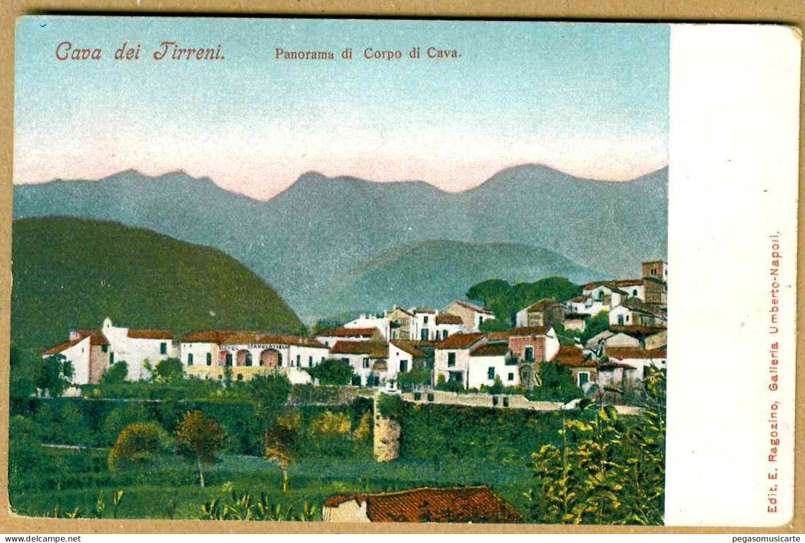 VXB134 - CAVA DEI TIRRENI - PANORAMA DI CORPO DI CAVA 1910 CIRCA - Cava De' Tirreni