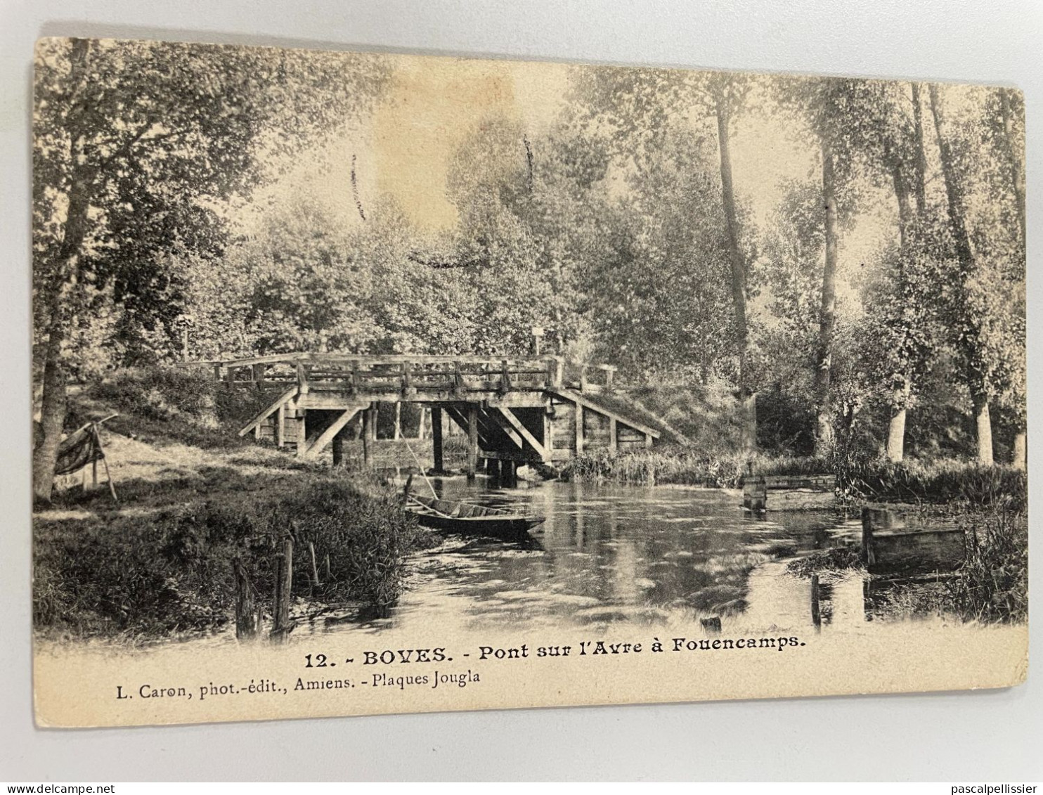 CPA - 80 - BOVES - Pont Sur L'Avre à Fouencamps - N° 12 - Boves