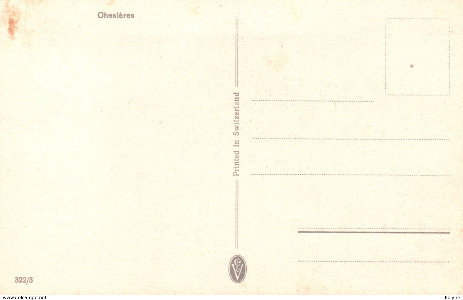 Chesières - Cpa Illustrateur Litho F. PORTIER - Un Chalet - Suisse Switzerland - Sonstige & Ohne Zuordnung