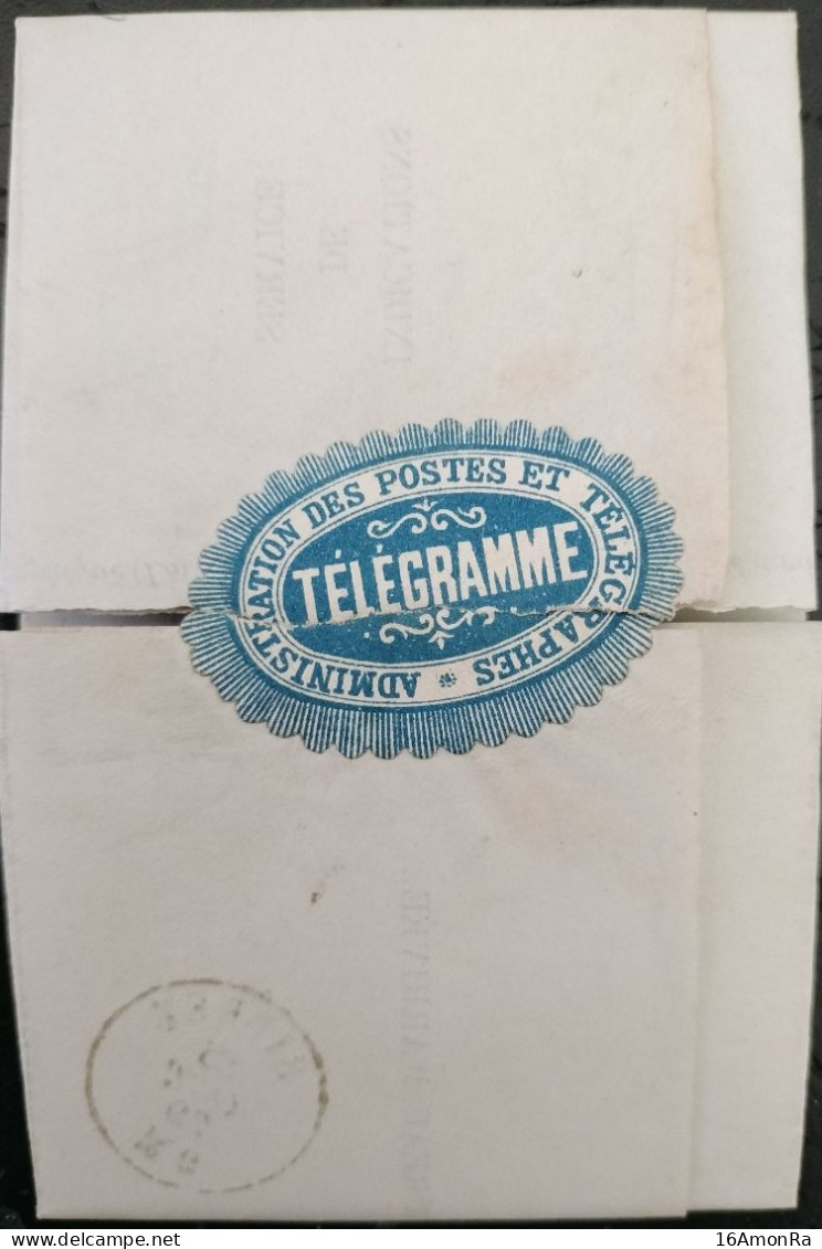 Télégramme De SIBRET Sc Du 23 Oct. 1879 Déposé à Martelange Demandant Is La Vente Du Baron Tornaco Aura Lieu Demain - 21 - Telegrams