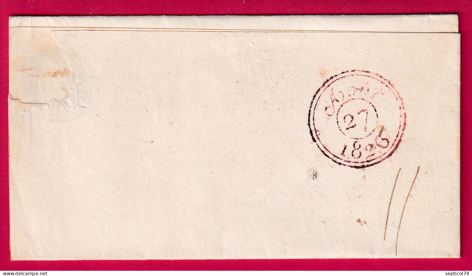 MARQUE LISBOA LISBONNE PORTUGAL ENTREE ESPAGNE PAR BAYONNE 1826 LETTRE COVER - ...-1853 Prefilatelia