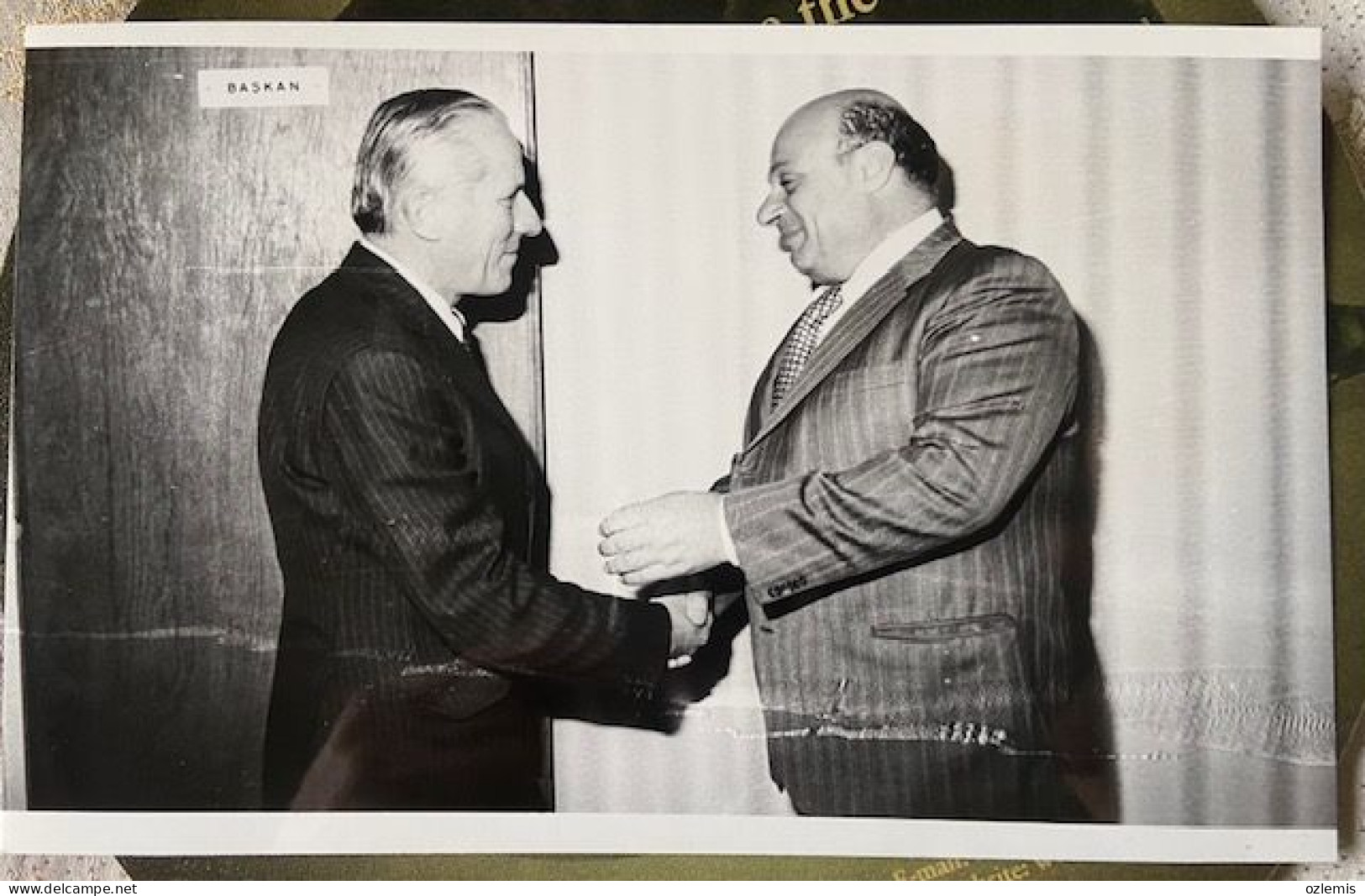 RAUF DENKTAS ,PRESIDENT OF NORTHERN CYPRUS ,TURKISH POLITICIAN ,RAUF DENKTAS,VINTAGE ORGINAL PHOTO - Chypre