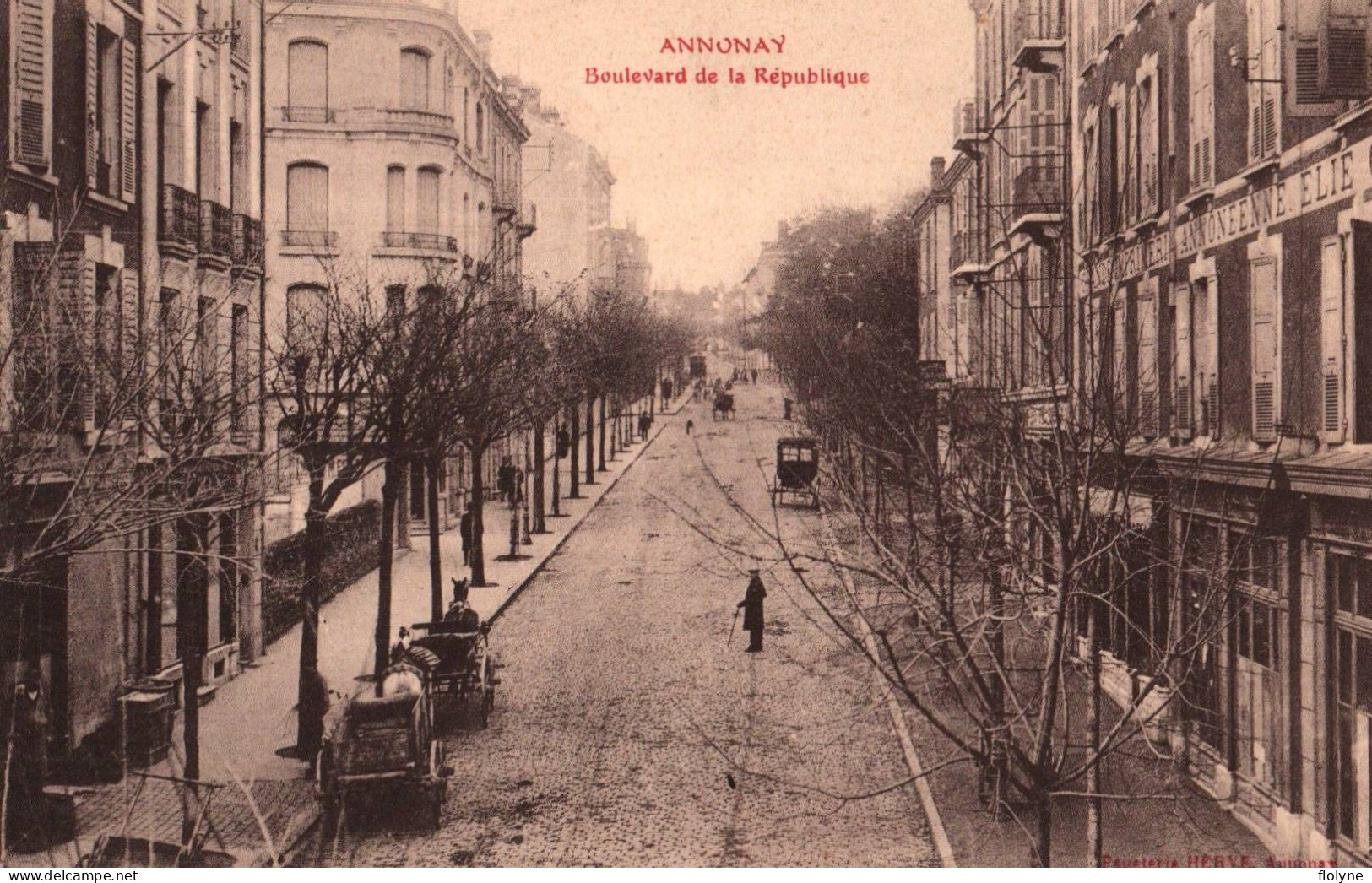 Annonay - Le Boulevard De La République - Attelage - Annonay