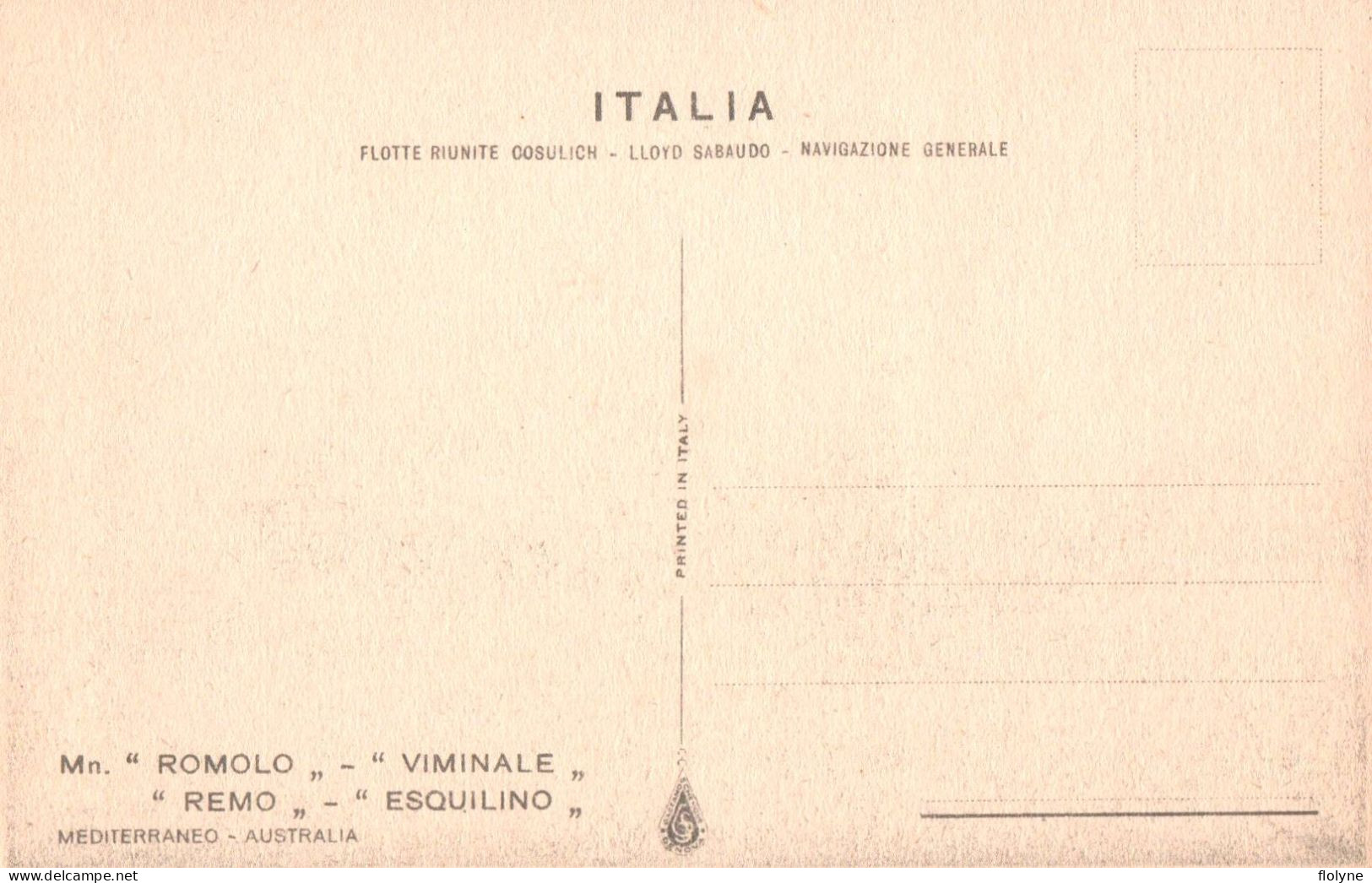 Bateau - Cargo Paquebot Italien ROMOLO , VIMINALE , REMO , ESQUILINO - Navigazione Generale - Cargos