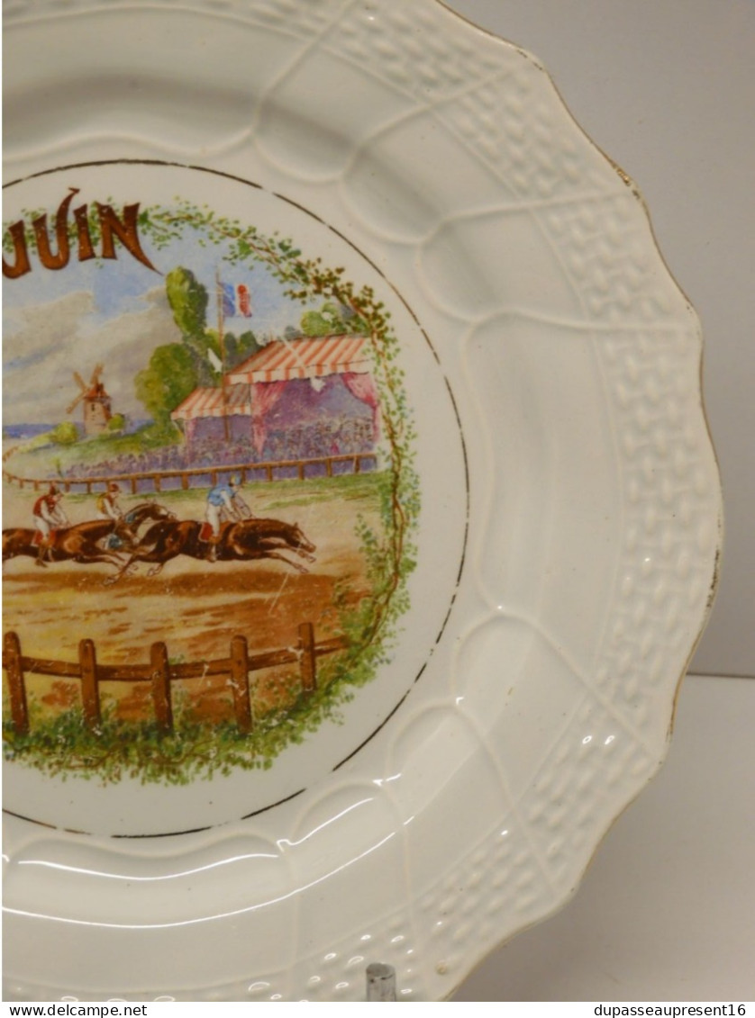 -ASSIETTE A DESSERT CERAMIQUE SAINT AMAND HAMAGE ANCIENNE MOIS de JUIN XXe   E