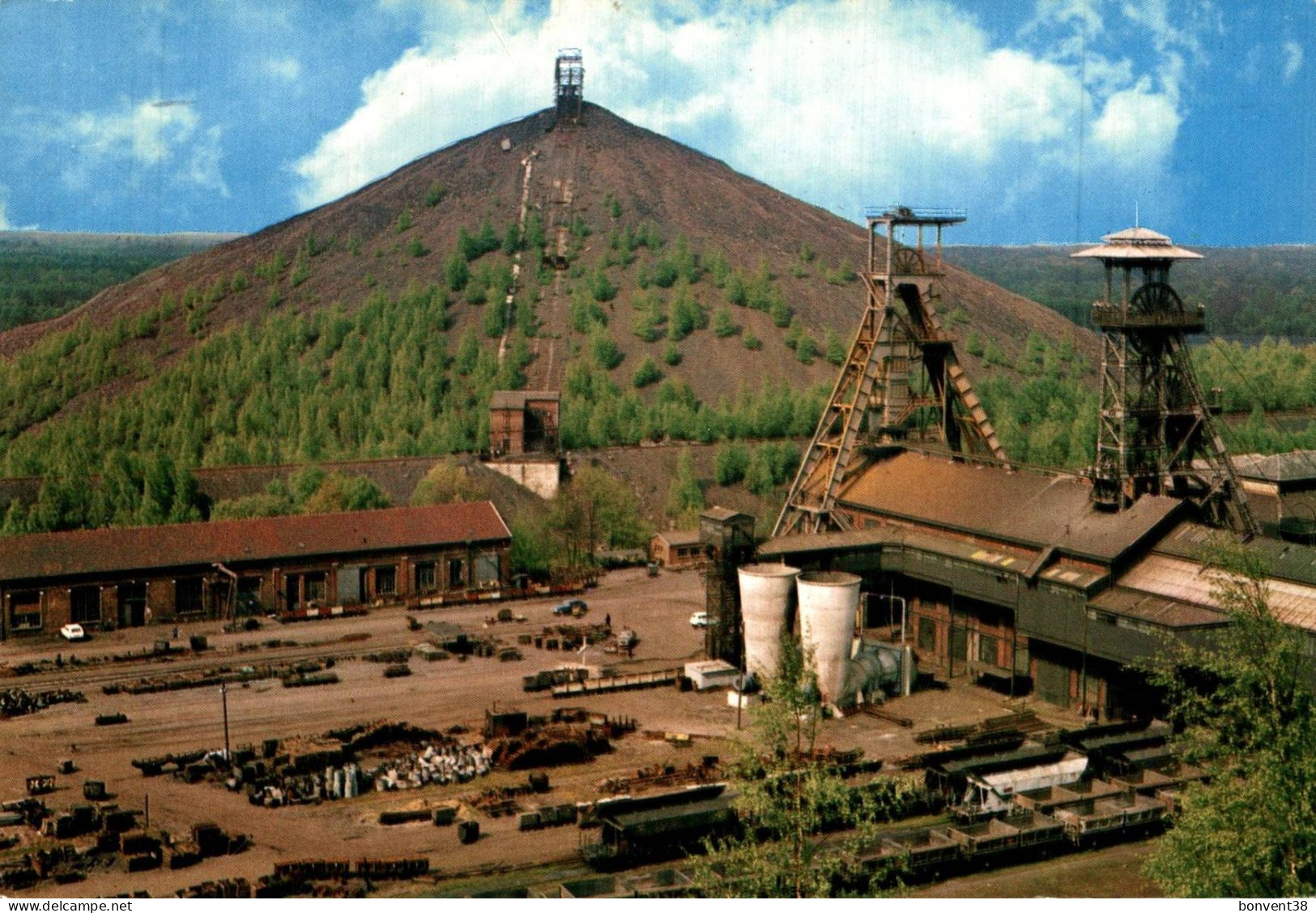 J1206 - La Mine En Activité - Paysage Minier - Carte Semi Moderne - Mines