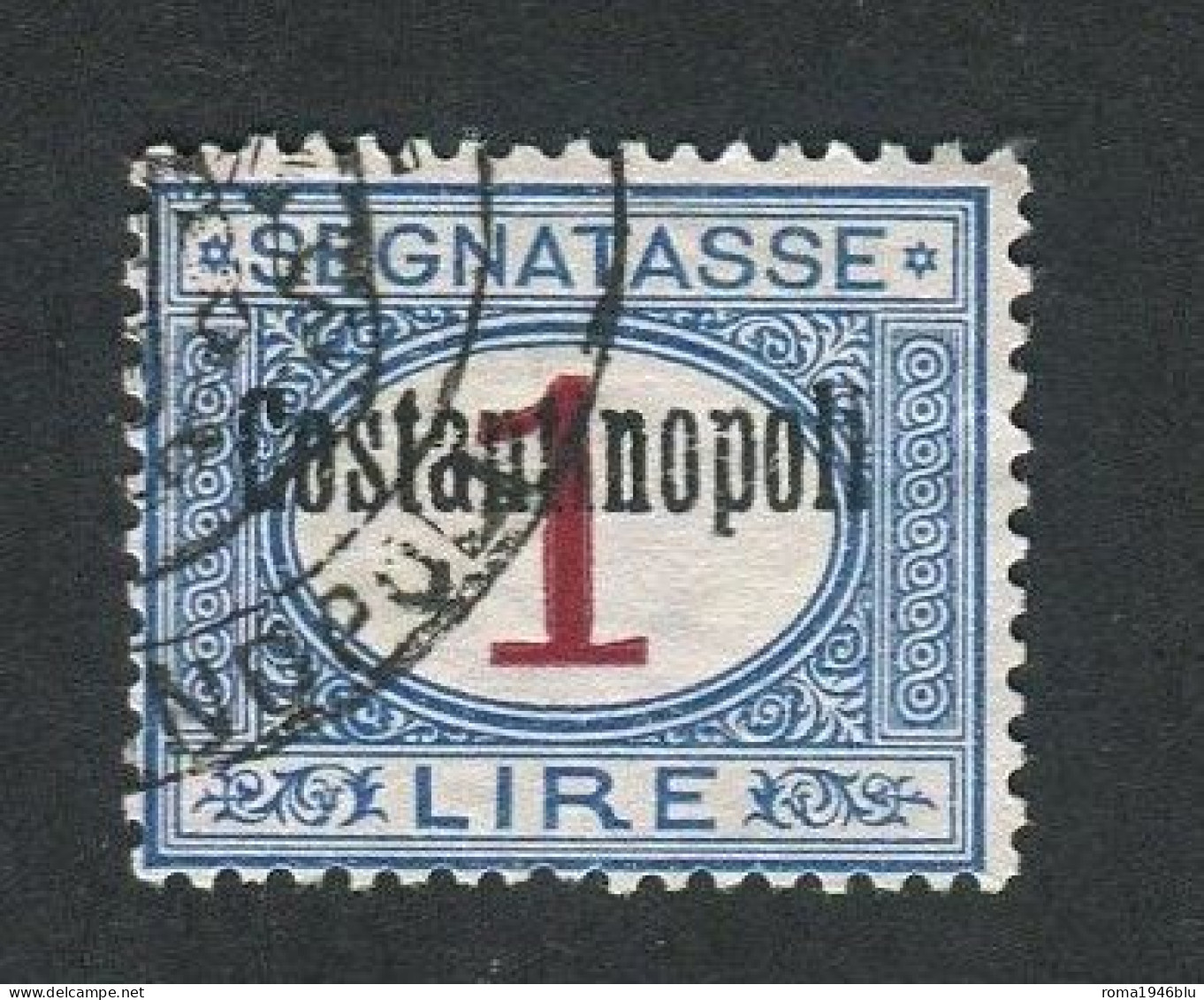 COSTANTINOPOLI 1922 SEGNATASSE 1 L.. SASSONE N. 4 USATO - Europese En Aziatische Kantoren