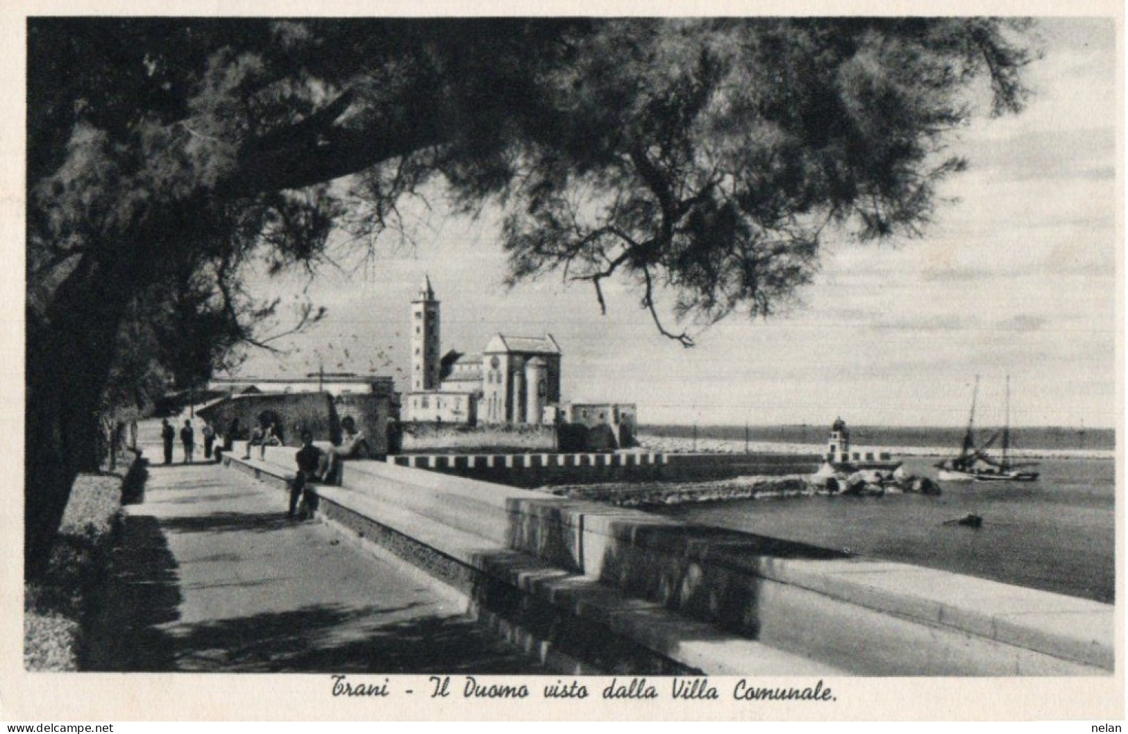 TRANI - IL DUOMO VISTO DALLA VILLA COMUNALE  - F.P - STORIA POSTALE - Trani