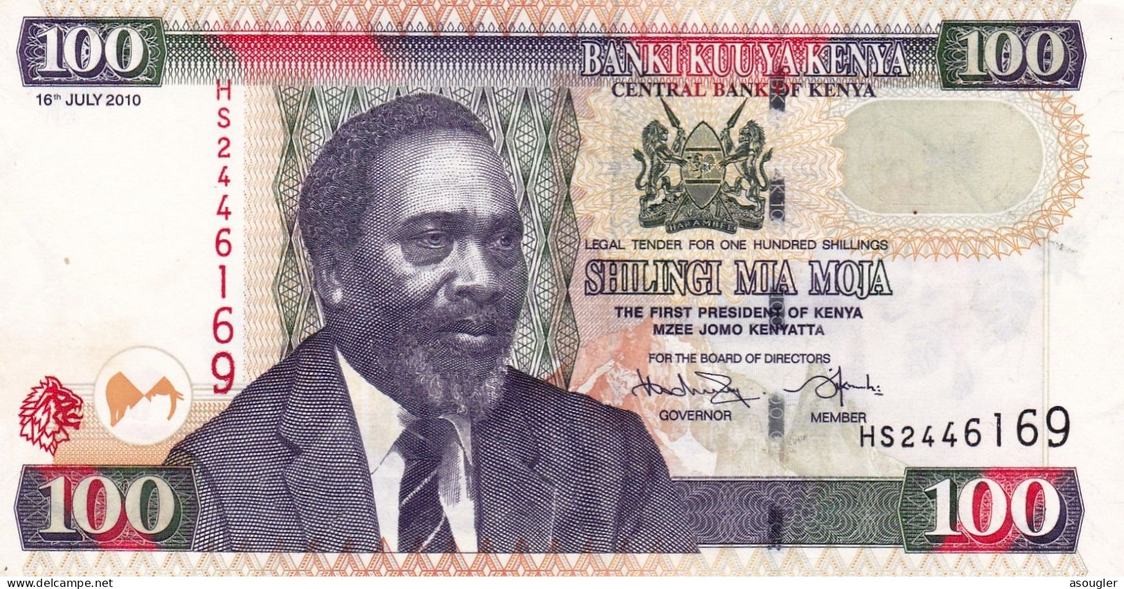 Kenya 100 Shillings 2010 VF P-48e "free Shipping Via Regular Air Mail (buyer Risk)" - Kenya