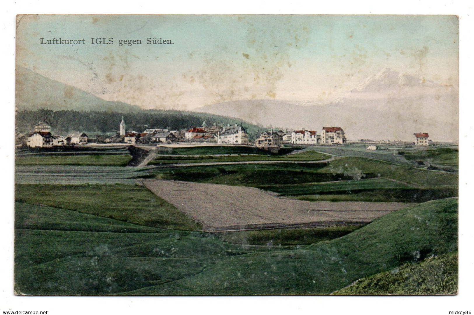 Autriche-- IGLS --1910-- Luftkurort IGLS Gegen Sueden.......colorisée ...timbre..cachet - Igls