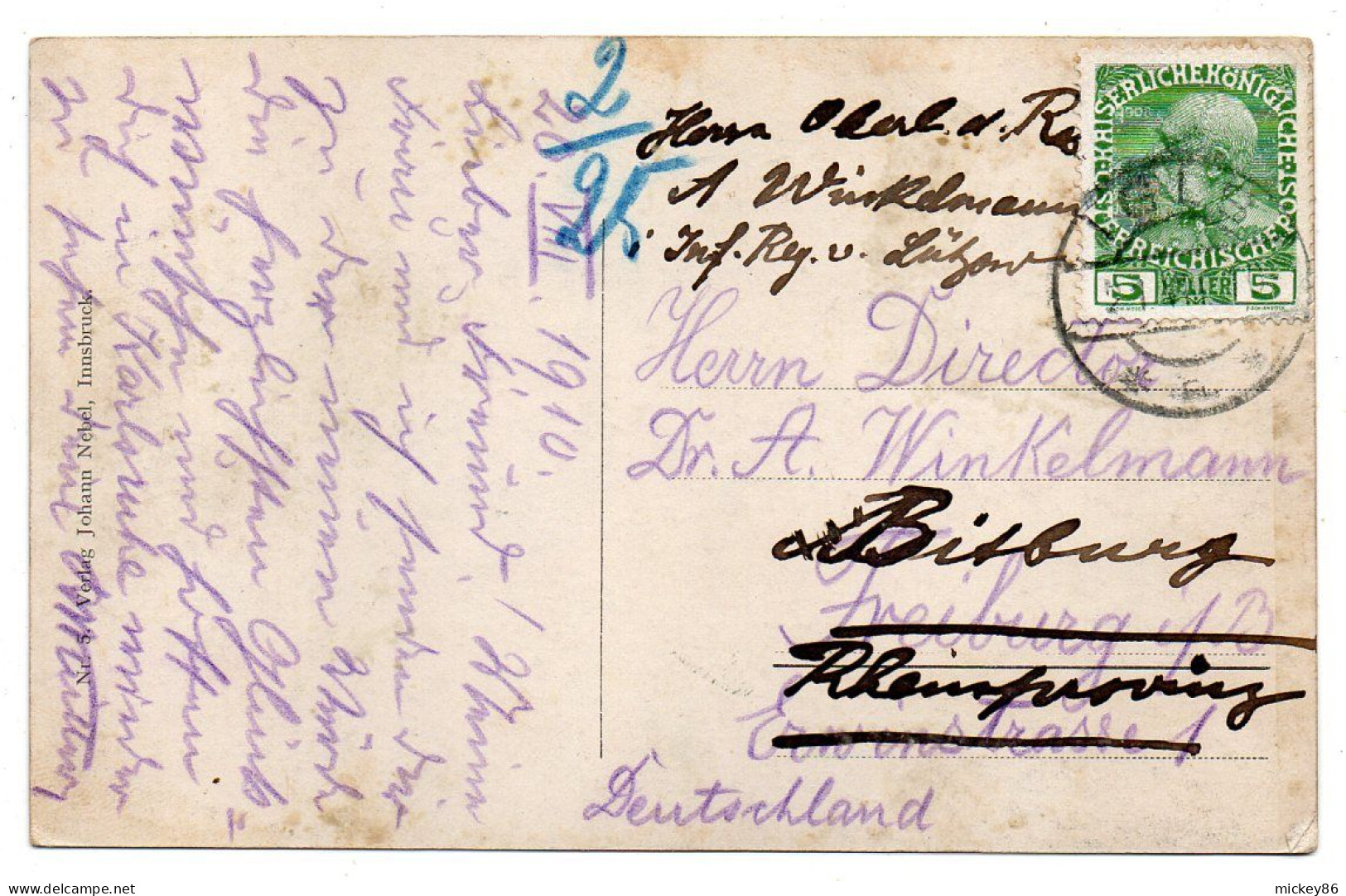 Autriche-- IGLS --1910-- Luftkurort IGLS Gegen Sueden.......colorisée ...timbre..cachet - Igls