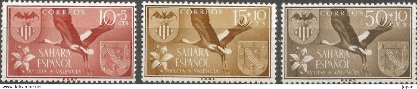 Ayuda A Valencia - Sahara Español 1958 - Sahara Español