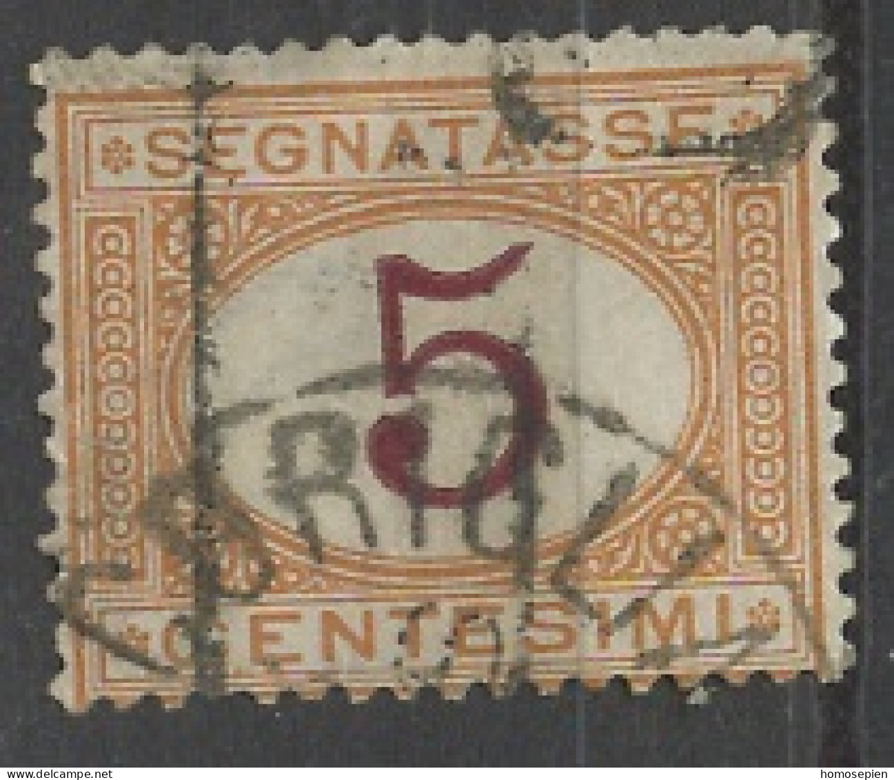 Italie - Italy - Italien Taxe 1870-1903 Y&T N°T5 - Michel N°P5 (o) - 5c Chiffre - Postage Due