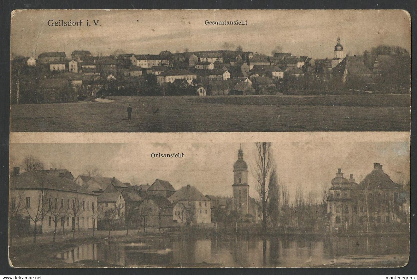 GEILSDORF - Gesamtansicht, Ortsanicht - 1923 Old Postcard (see Sales Conditions) 08463 - Gersdorf