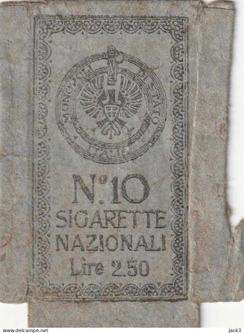 PACCHETTO VUOTO - 10 SIGARETTE NAZIONALI - Cajas Para Tabaco (vacios)