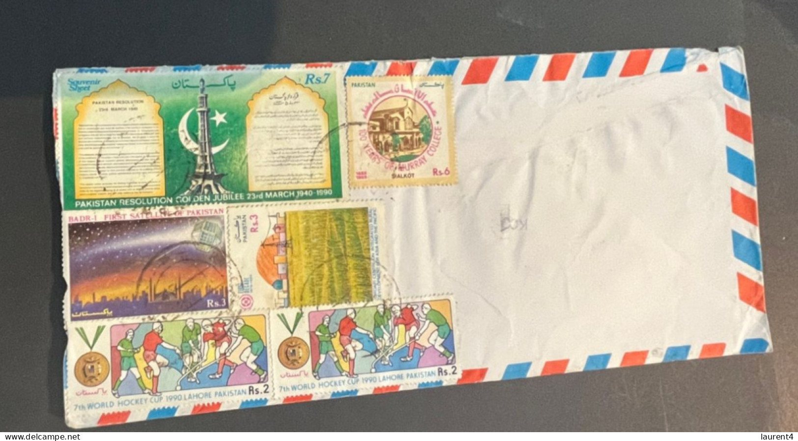 (3 R 29) Pakistan Letter Posted To USA (all Stamps Are Located At The Back Of Letter) - Pakistan