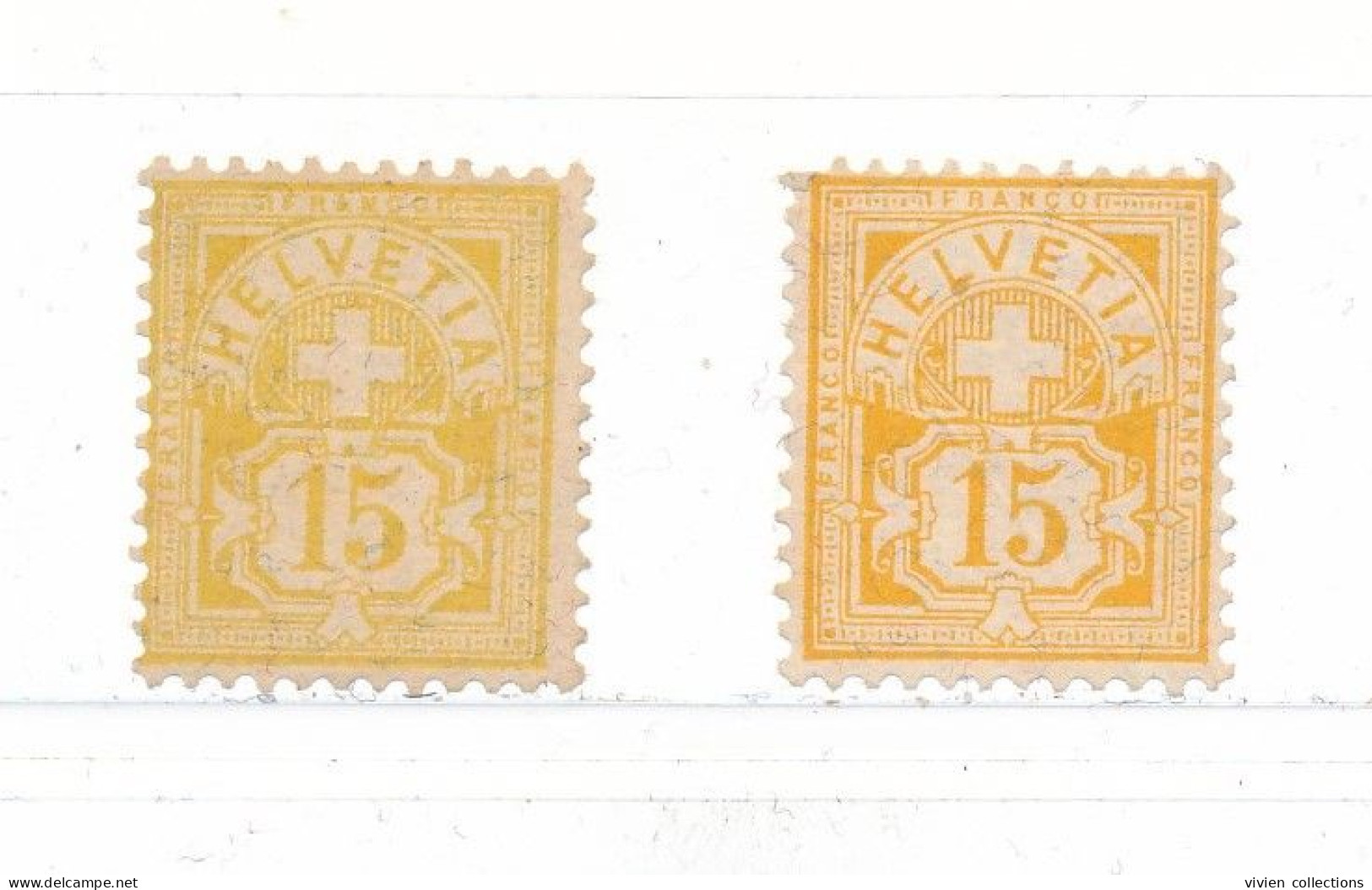 Suisse Helvetia N° 69 Neuf (*) X 2 Nuances - Unused Stamps