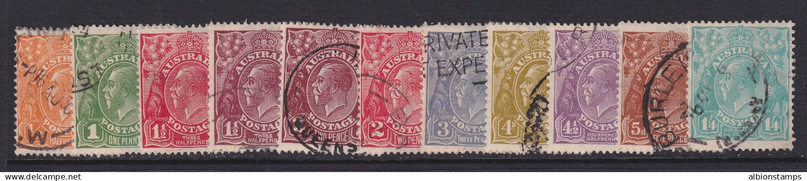 Australia, Scott 66-76 (SG 94-104), Used - Oblitérés