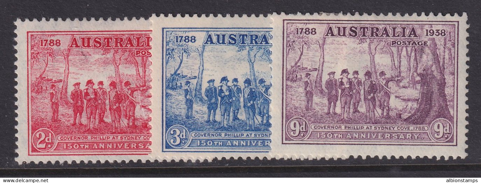 Australia, Scott 163-165 (SG 193-195), MHR - Mint Stamps