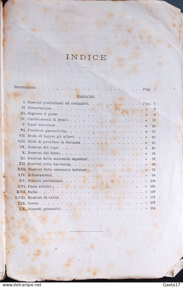 Manuale Di Ginnastica Educativa Per Le Scuole Elementari (1880) - Otros & Sin Clasificación