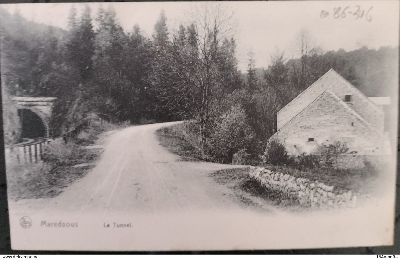 N°56 - 5c. Obl. Sc Ambulant NAMUR-MANAGE-BRUXELLES Sur C.P. (Tunnel De Maredsous) Du 29 Mai 1909 Vers Tervueren -  20313 - Ambulants