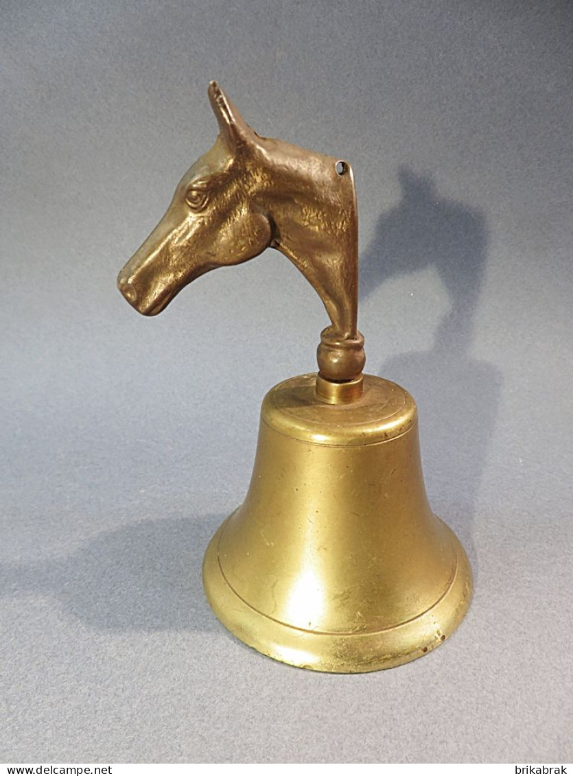 ° SONNETTE CHEVAL EN BRONZE - Cloche Sonnerie - Cloches