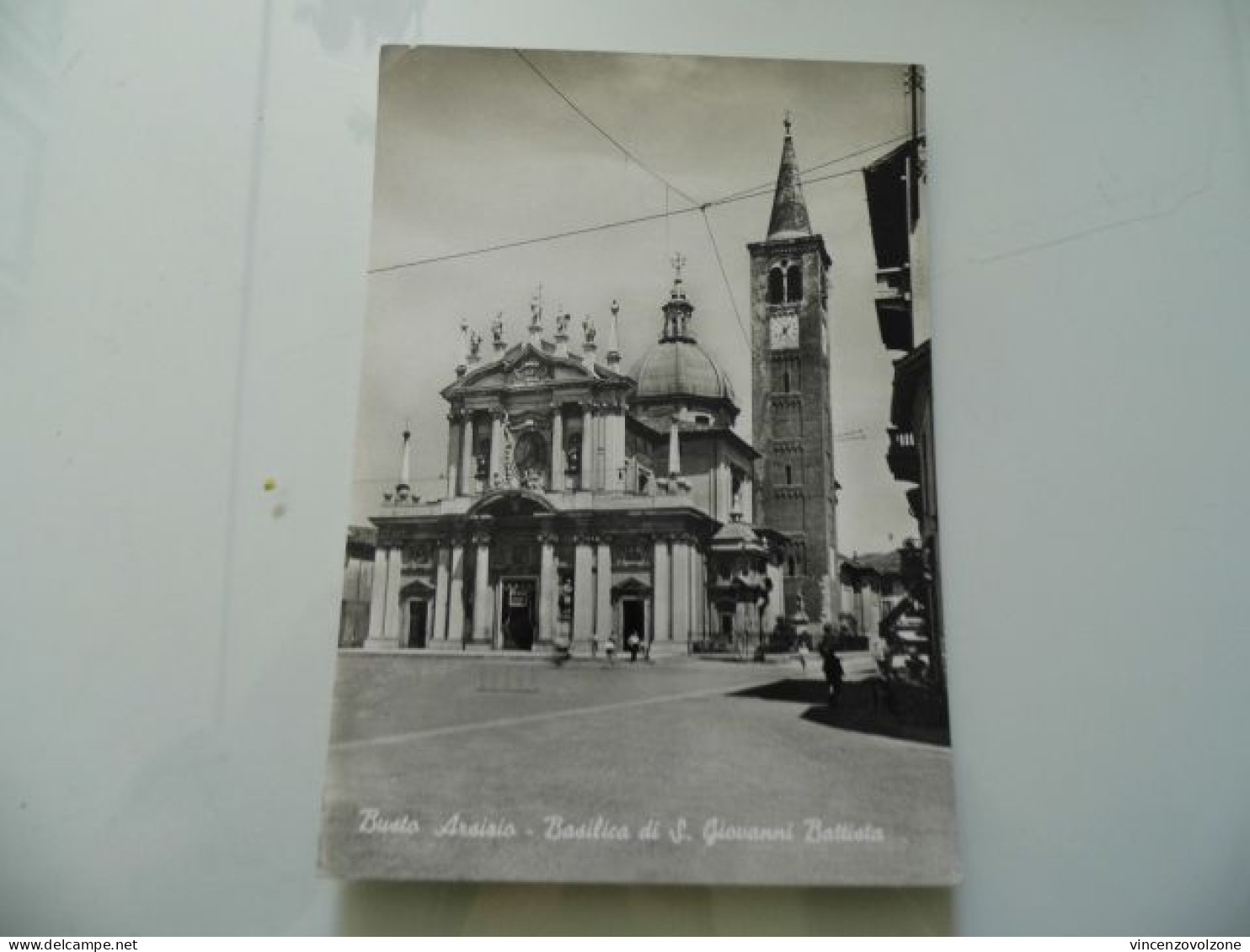 Cartolina Viaggiata "BUSTO ARSIZIO Basilica Di S. Giovanni Battista" 1952 - Busto Arsizio