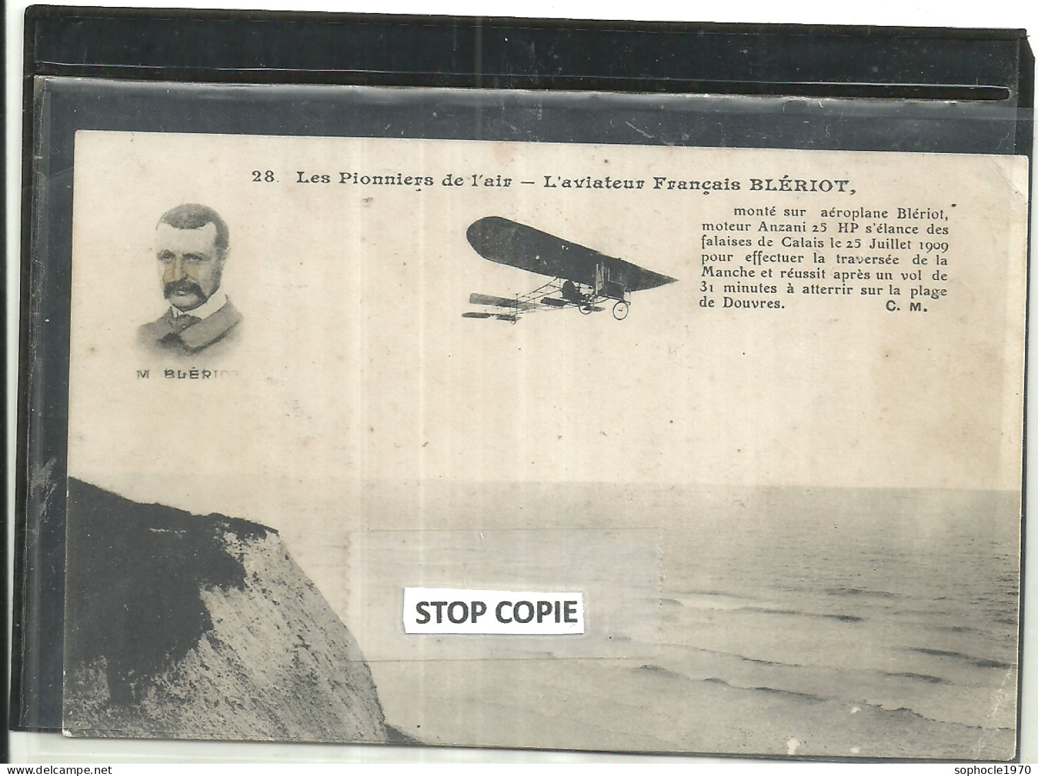 06-2023 - WIM30/77 - PAS DE CALAIS - 62 - SANGATTE Près Calais - Aviateur BLERIOT Traversée De La Manche - Airmen, Fliers