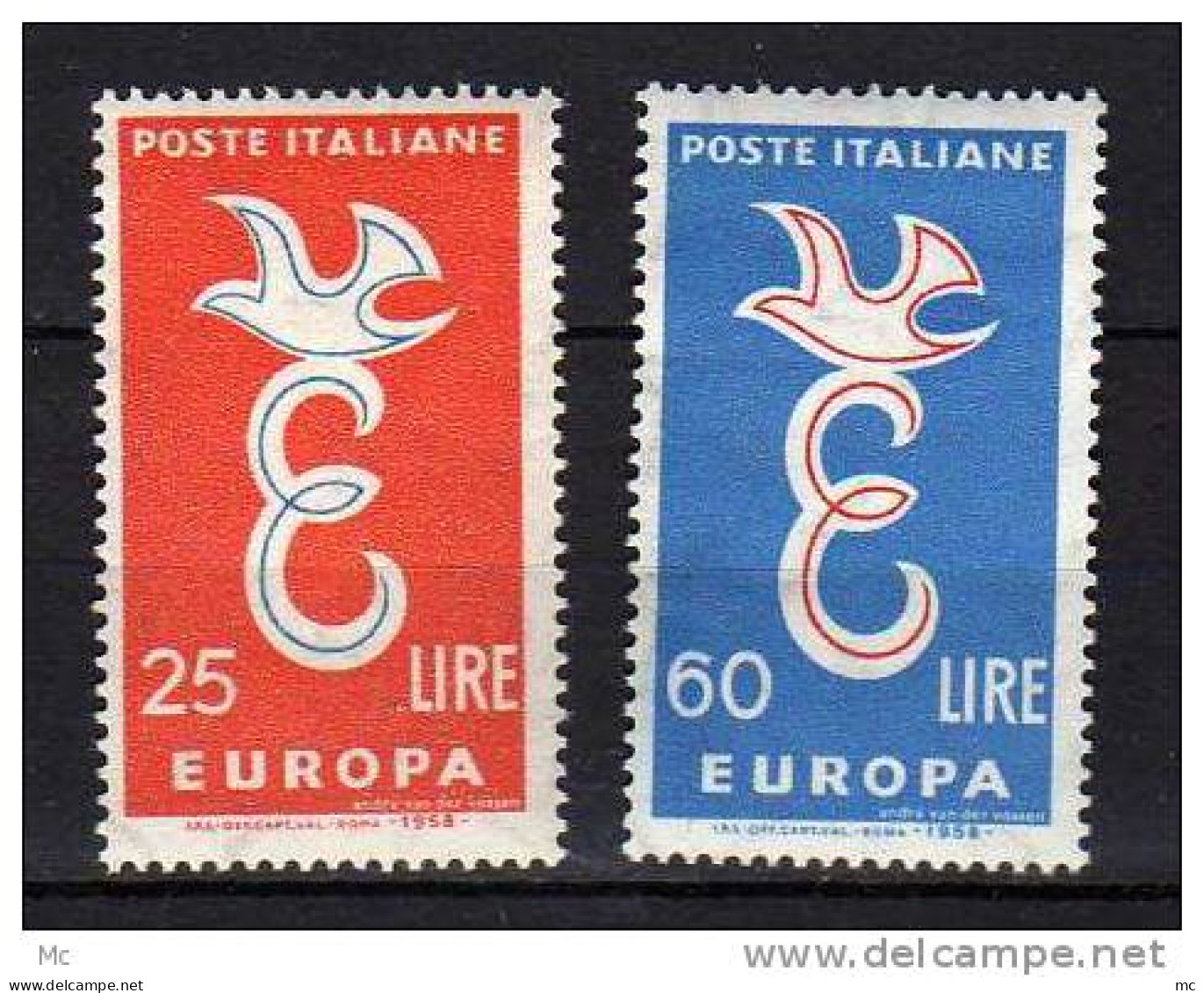 Europa Italie De 1958 Luxe ** - 1958