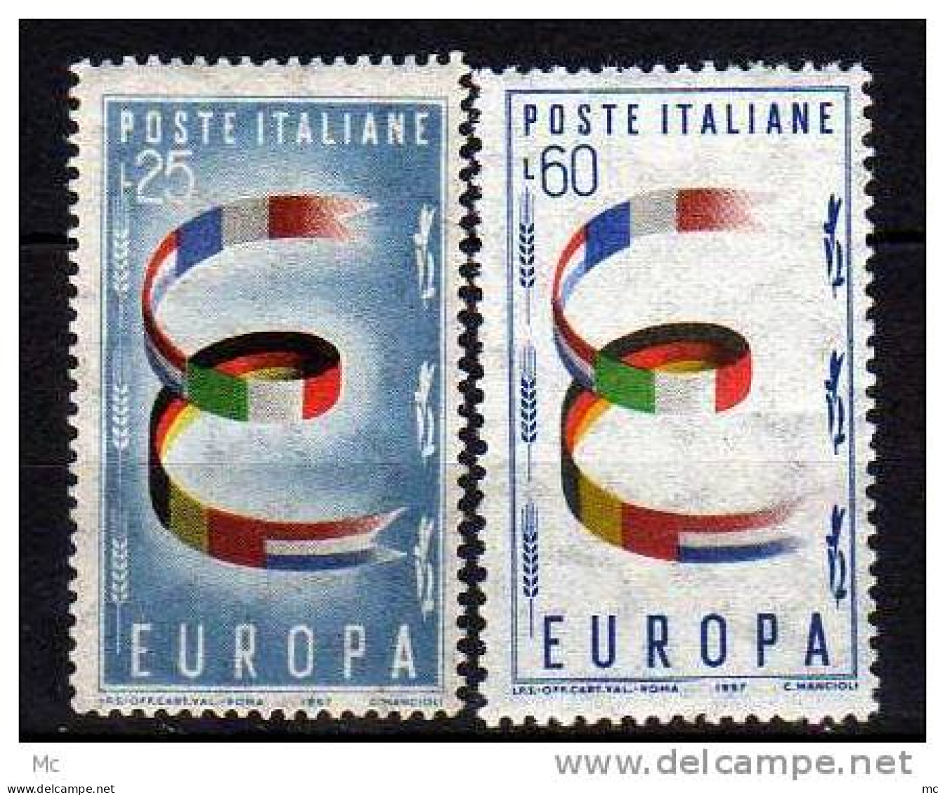 Europa Italie De 1957 Luxe ** - 1957