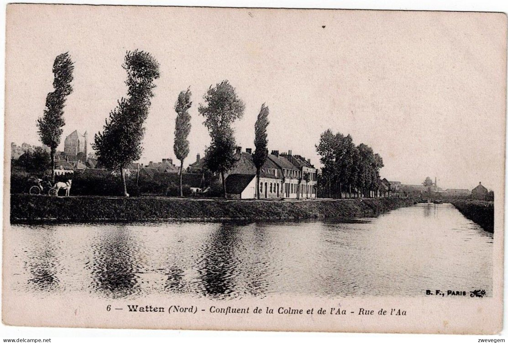 6 - WATTEN (Nord) WATEN  - Confluent De La Colme Et De L'Aa - Rue De L' Aa. - Wormhout