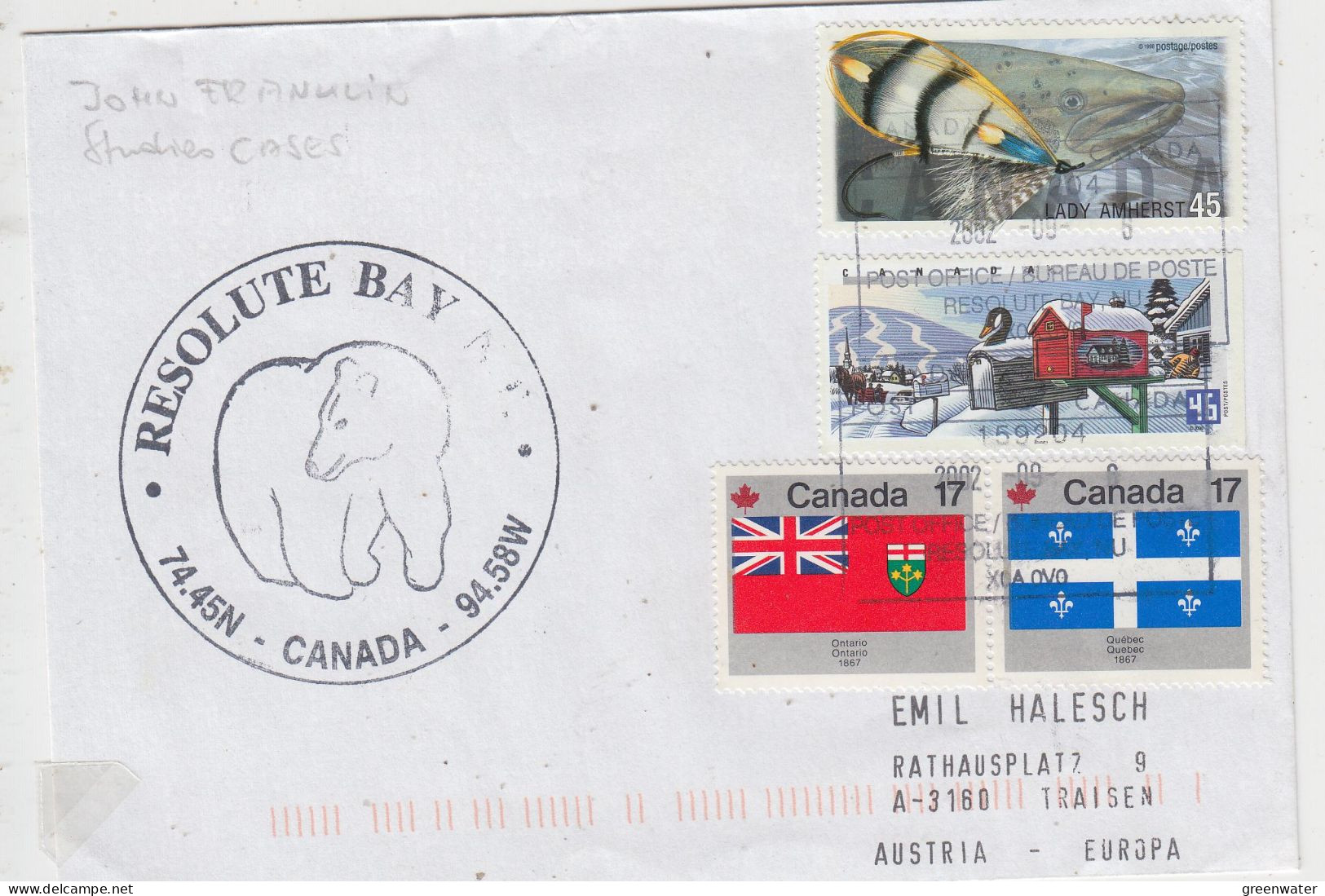 USA  Cover Icebear Ca Resolute Bay  6.9.2002 (TI153A) - Arctic Wildlife