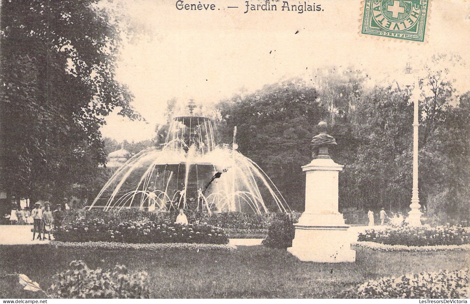 SUISSE - GENEVE - Jardin Anglais - Carte Postale Ancienne - Genève