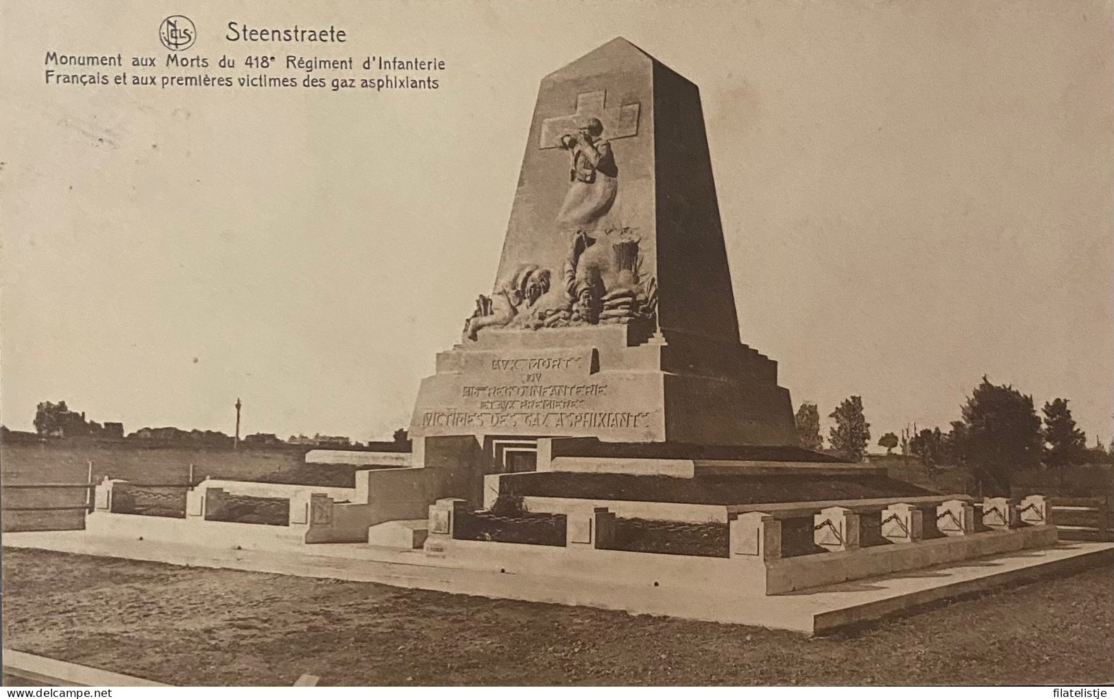 Steenstraat Monument Voor De Gesneuvelden Van Het 418 E Infanteristenregiment Frankrijk - Ieper