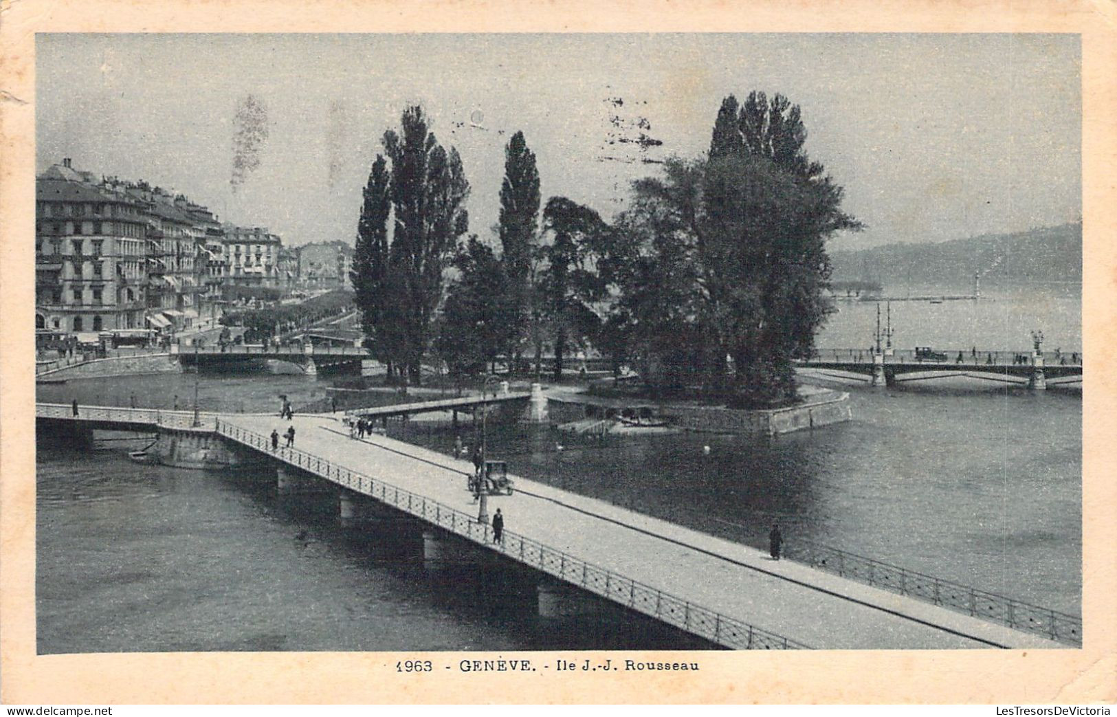 SUISSE - GENEVE - Ile JJ Rousseau - Carte Postale Ancienne - Genève