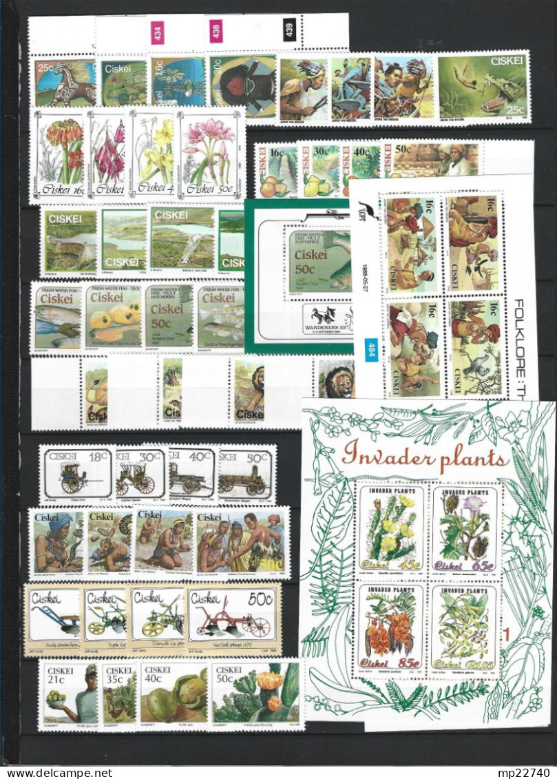 CISKEI PETITE COLLECTION 1982 / 1994 MNH **COTE : + 140  € - Ciskei