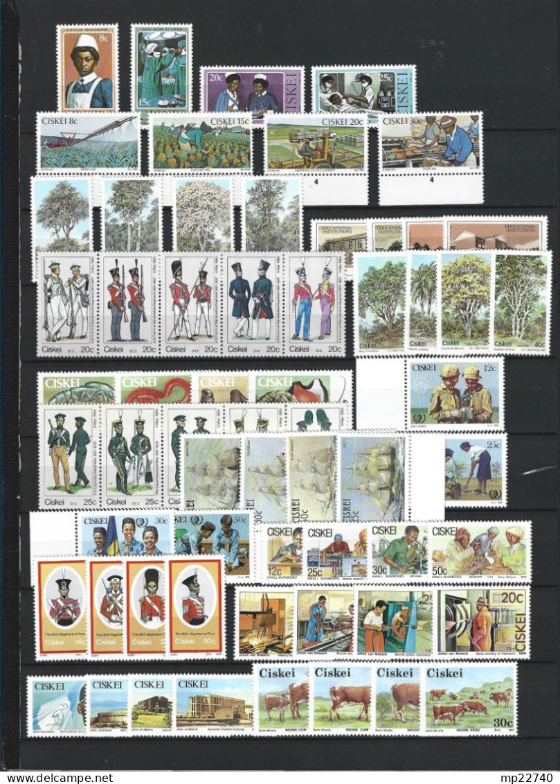 CISKEI PETITE COLLECTION 1982 / 1994 MNH **COTE : + 140  € - Ciskei