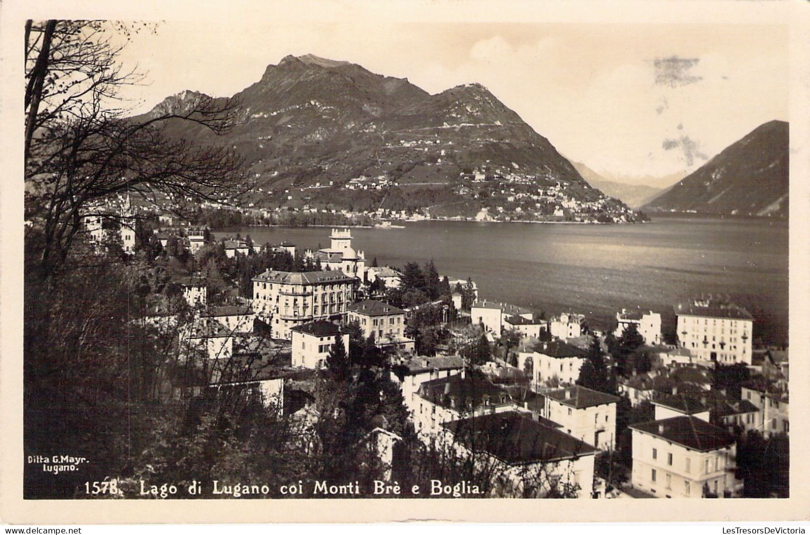 SUISSE - Lago Di Lugano Coi Monti Bré E Boglia - Carte Postale Ancienne - Mon