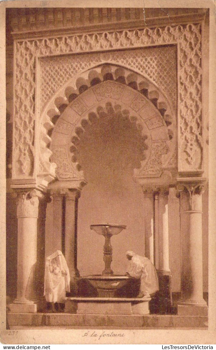 Algérie - A La Fontaine - Carte Postale Ancienne - Escenas & Tipos