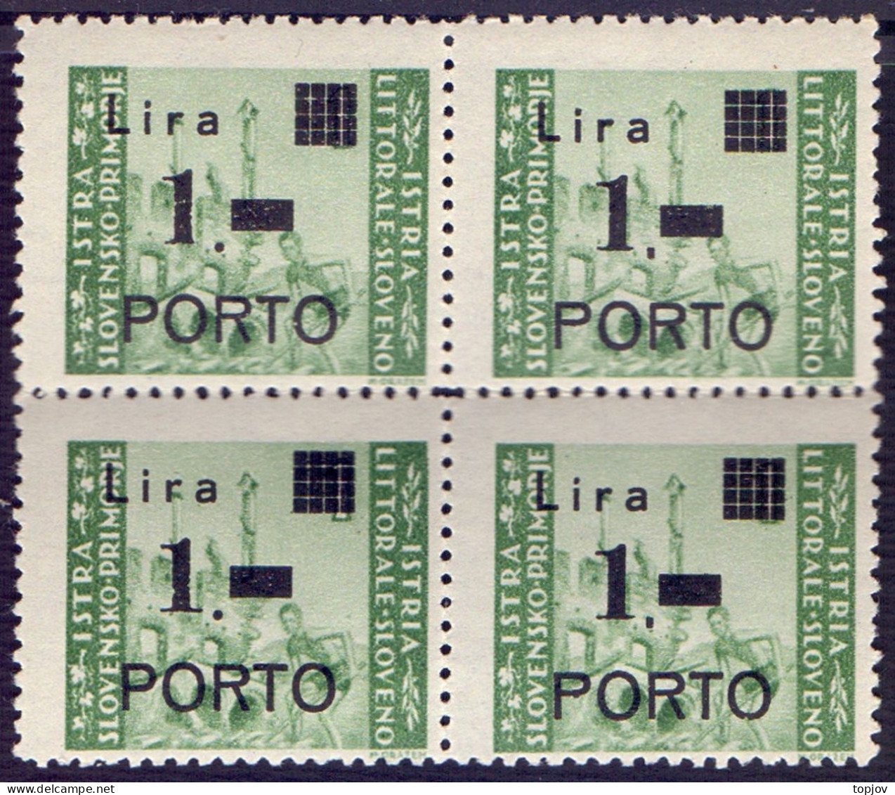 TRIESTE - ISTRIA - SLOVENIA - SEGNATASSE Sa. 8a+8b+8a+8b - PUNTO TONDO+ P STRETTA - **MNH - 1946 - RARE - Segnatasse