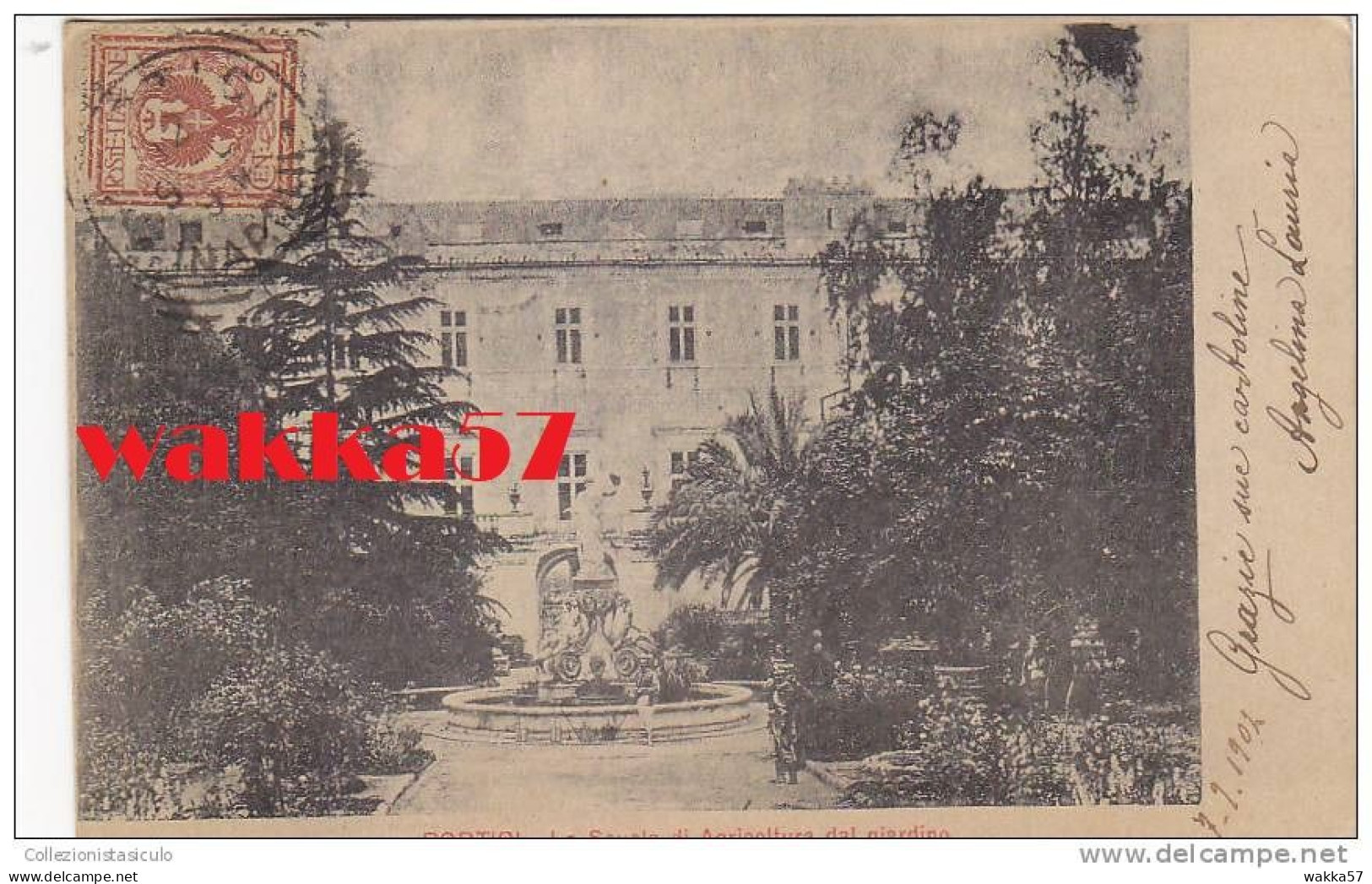 D607 - Portici - La Scuola Di Agricoltura Dal Giardino - Napoli - F.p. Viaggiata 1902 - Portici