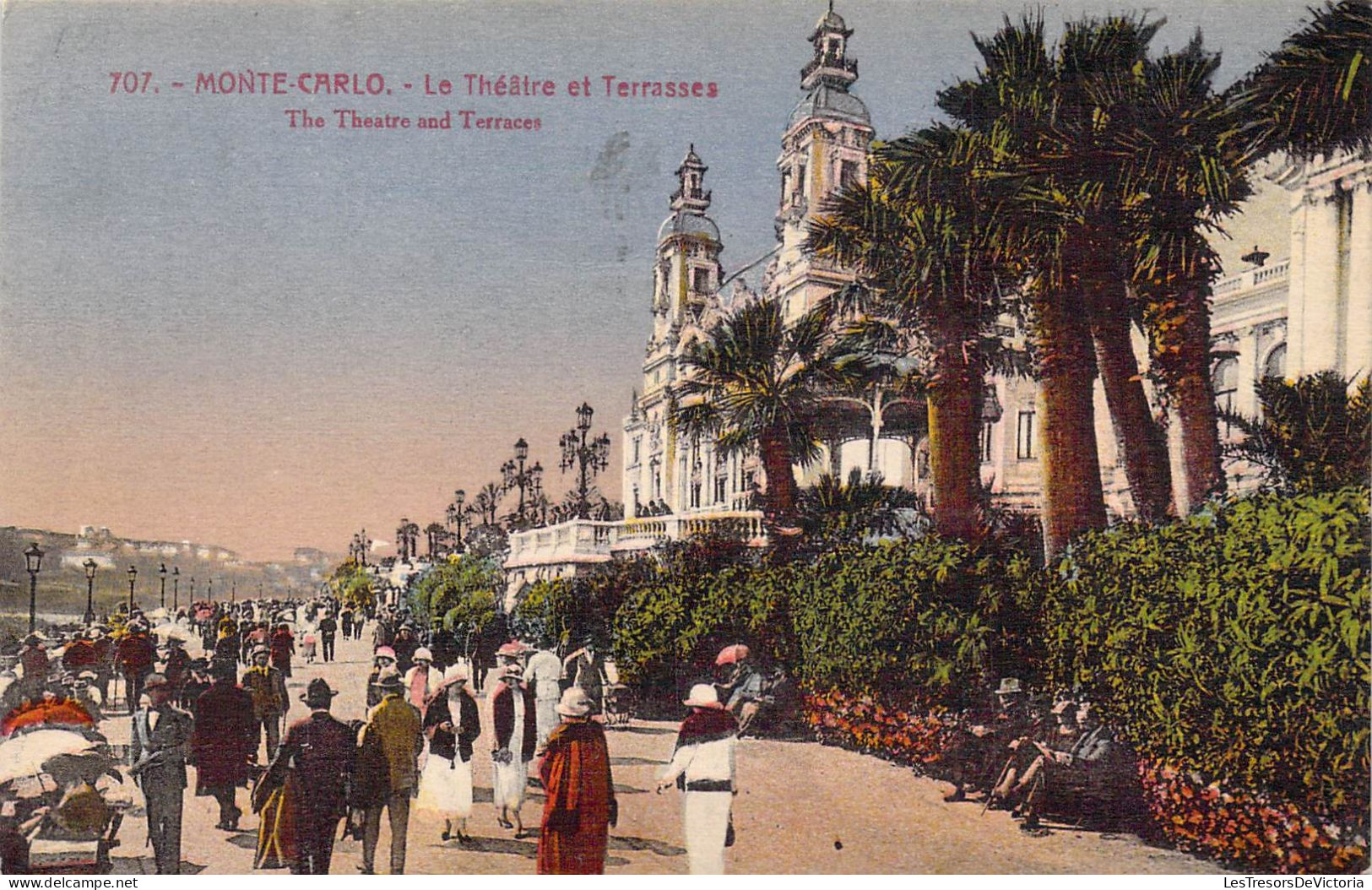 MONACO - Monte-Carlo - Le Théâtre Et Terrasses - Carte Postale Ancienne - Monte-Carlo