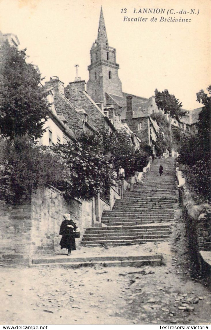 FRANCE - 22 - Lannion - Escalier De Brélévénez - Carte Postale Ancienne - Lannion