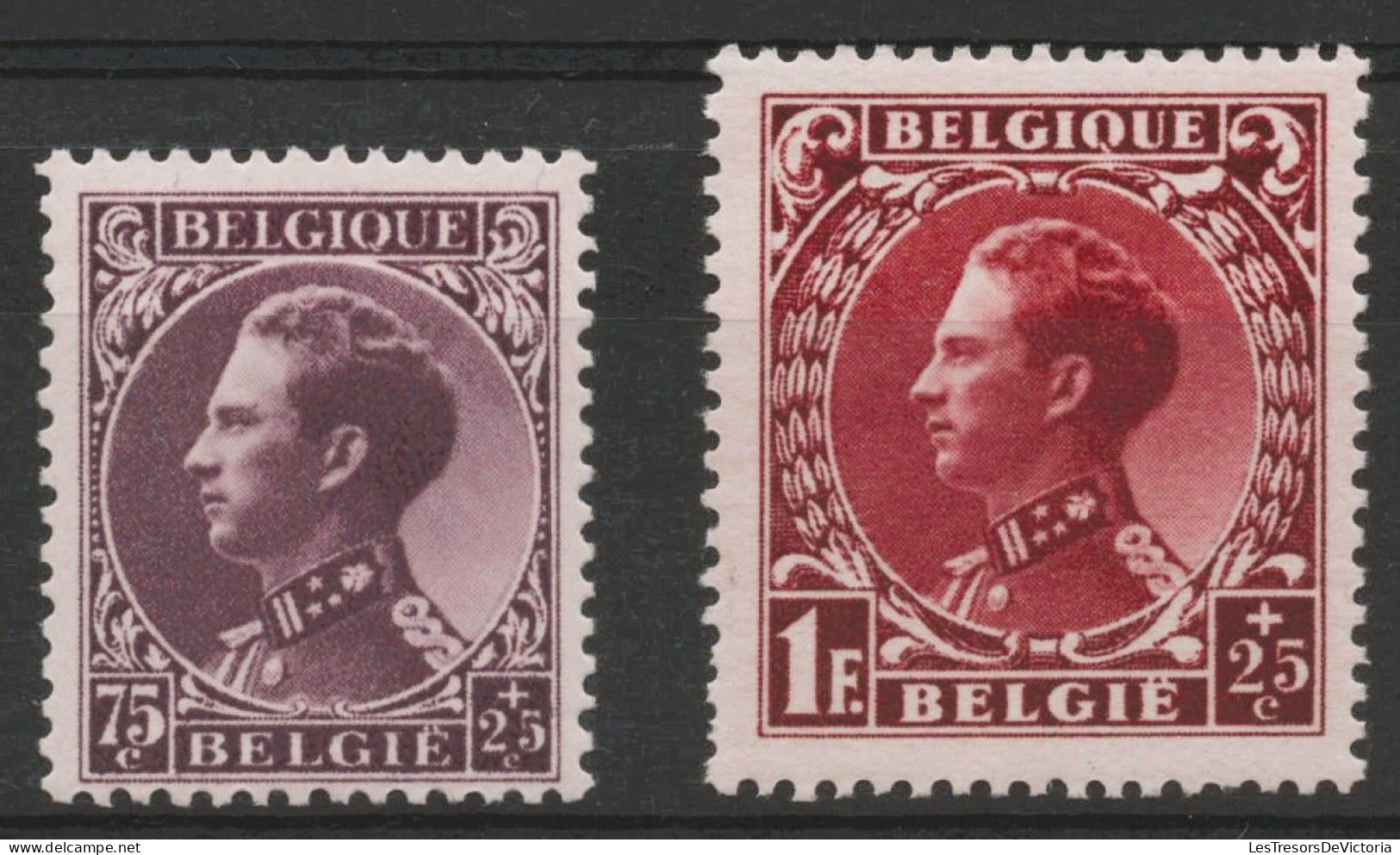 TIMBRE Belgique - COB 391** + 393** MNH - 1934 - Cote 40 - 1934-1935 Leopold III.