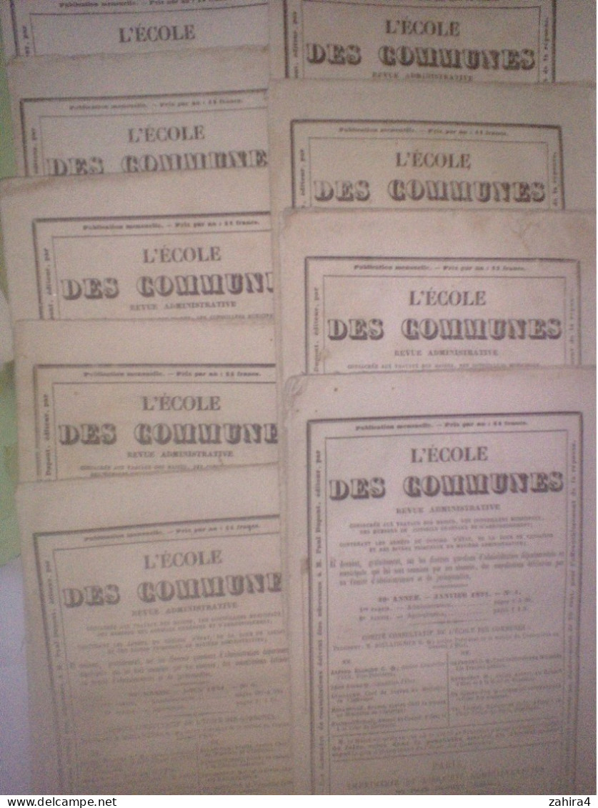 L'école Des Communes - 2e Partie - Agriculture - 3e An 1871 - édit. Paul Dupont - 8 Livrets + Table - Recht