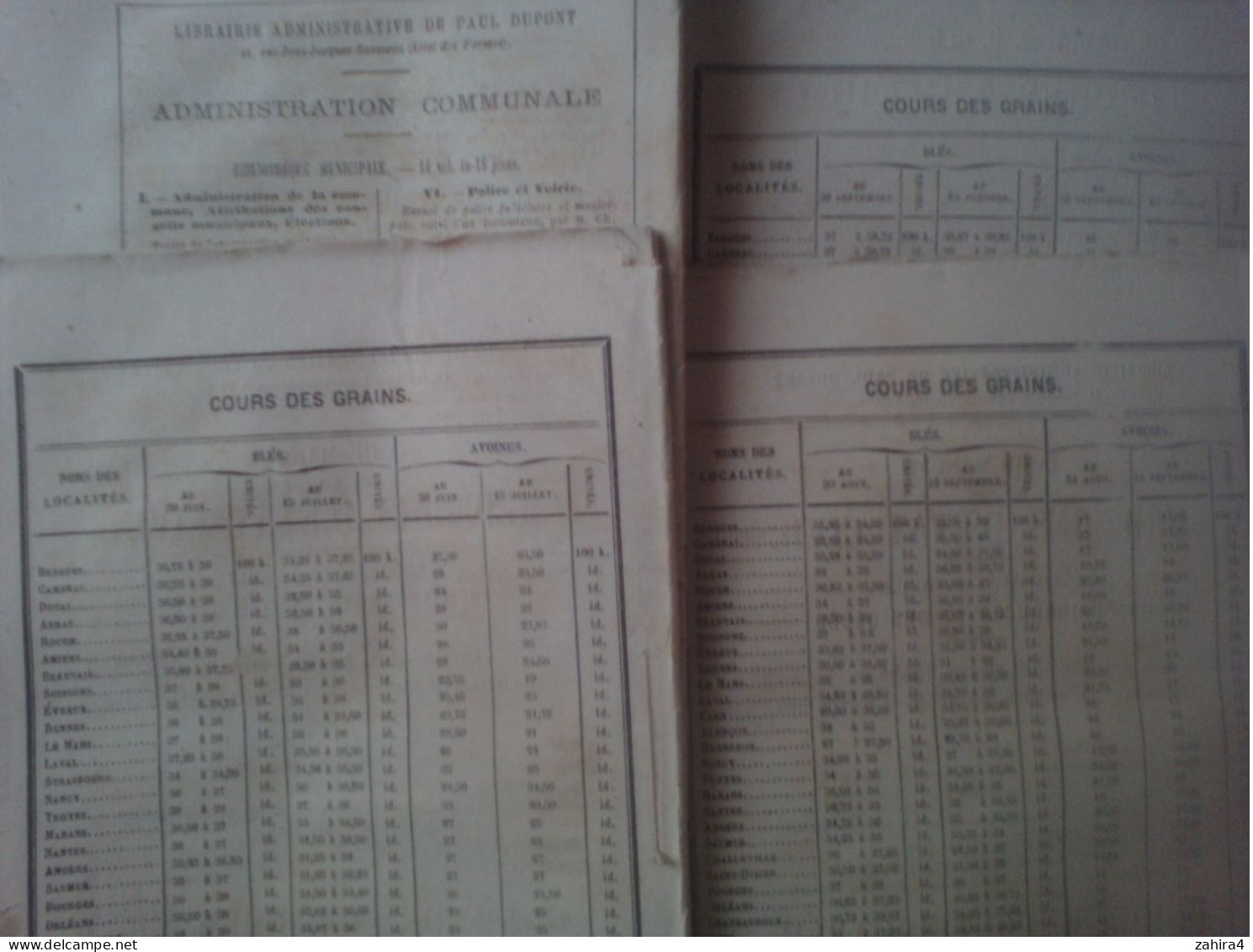 L'école Des Communes - 2e Partie - Agriculture - 3e An 1871 - édit. Paul Dupont - 8 Livrets + Table - Derecho