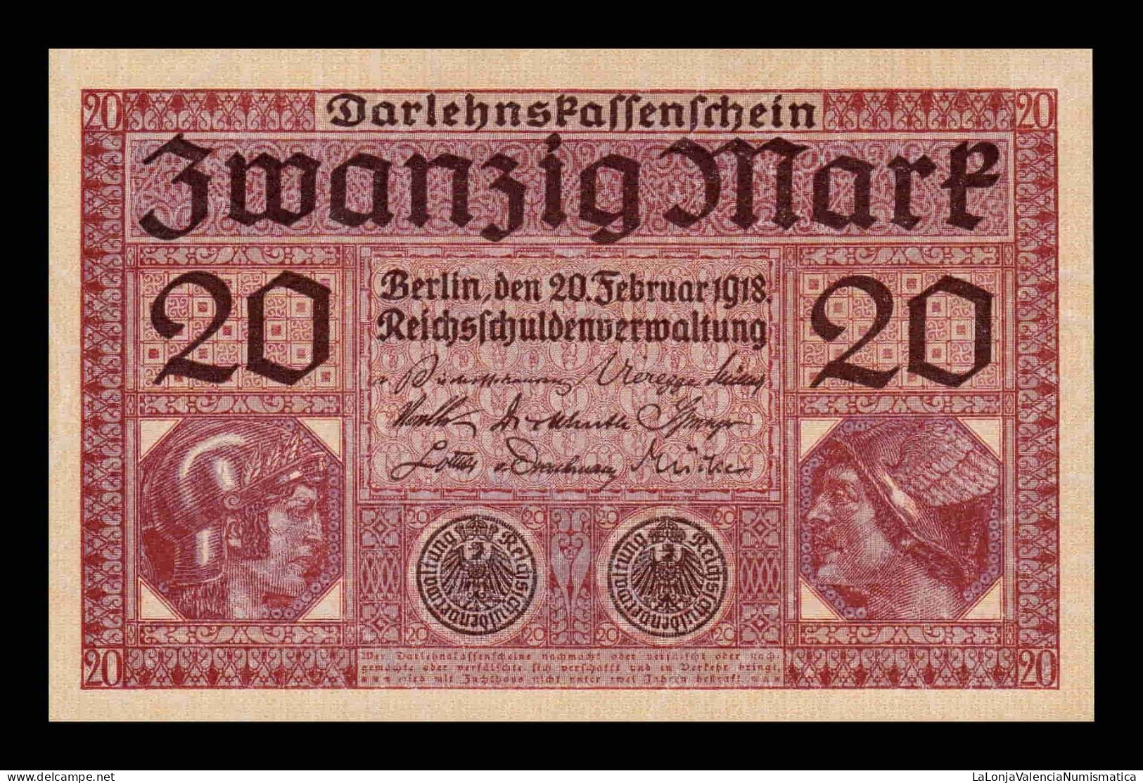 Alemania Germany 20 Mark 1918 Pick 57 Sc- AUnc - 20 Mark