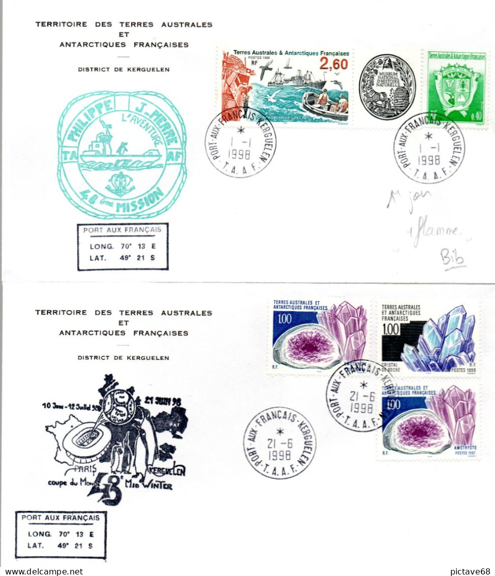 T.A.A.F. / LOT DE 13 ENVELOPPES DE LA CAMPAGNE 1998 - Verzamelingen & Reeksen