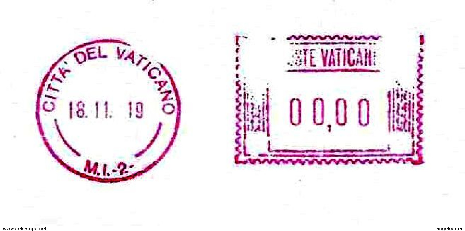 VATICANO - 2019 DSSUI Sez. Migranti E Rifugiati (MI-2) - Ema Affranc. Mecc.rossa Red Meter Su Busta Non Viaggiata - 1880 - Franking Machines (EMA)