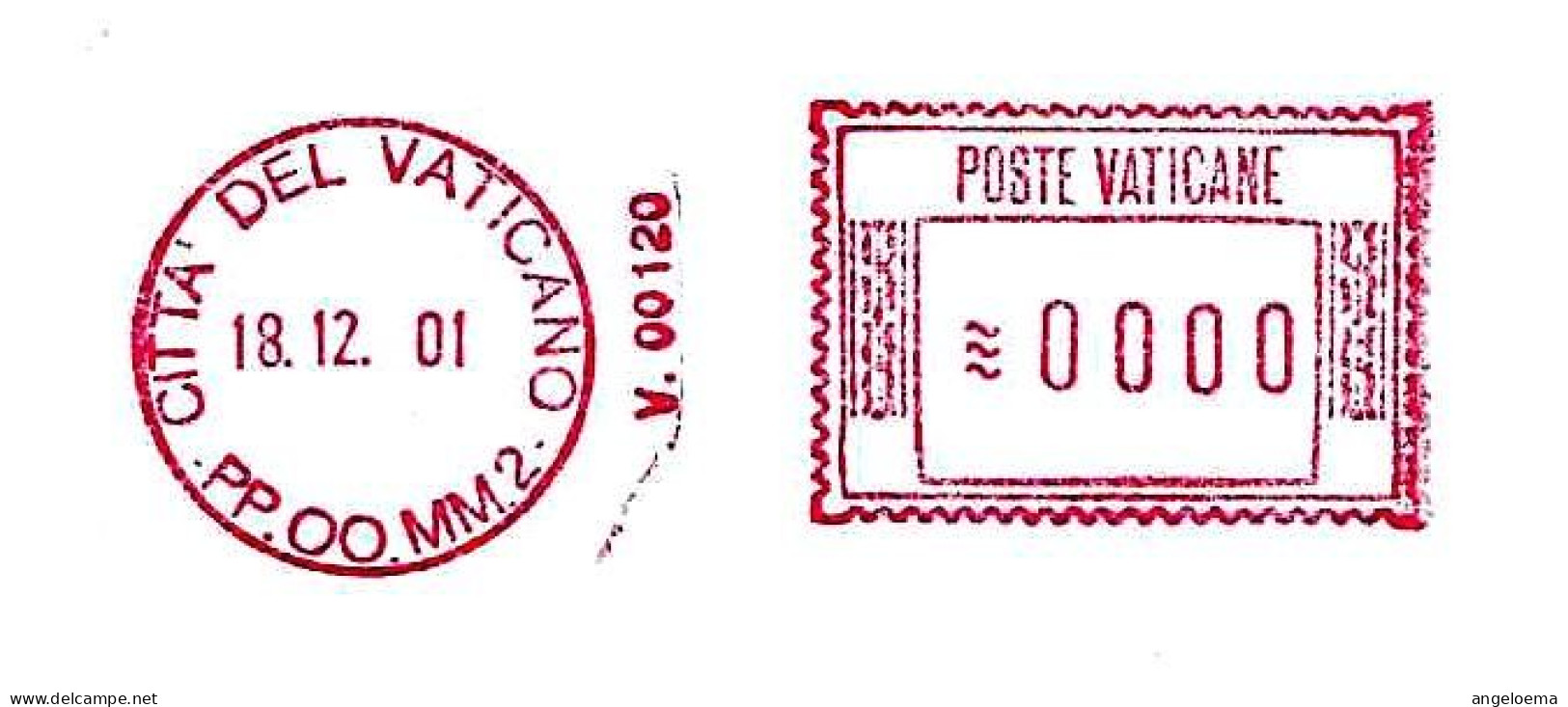 VATICANO - 1997 PONT. OPERE MISSIONARIE - PPOOMM2 - Ema Affrancatura Rossa Red Meter Su Busta Non Viaggiata - 1869 - Franking Machines (EMA)